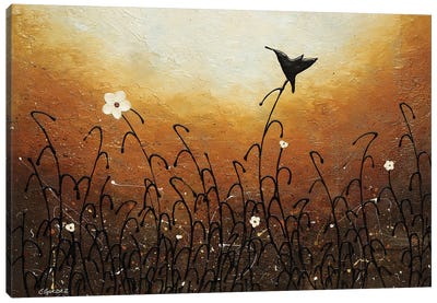 Humming Along Canvas Art Print - Hummingbird Art