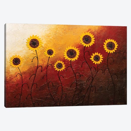 Sunflower Garden Canvas Print #CGZ15} by Carmen Guedez Canvas Wall Art