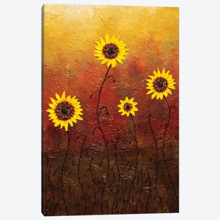 Sunflowers Canvas Print #CGZ16} by Carmen Guedez Canvas Artwork