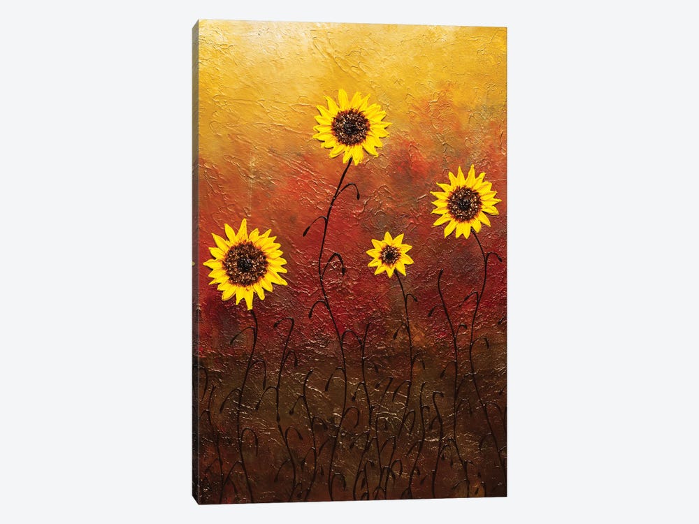 Sunflowers by Carmen Guedez 1-piece Canvas Print