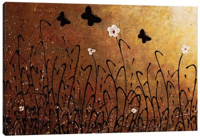 Butterflies Landscape Canvas Art Print - Carmen Guedez