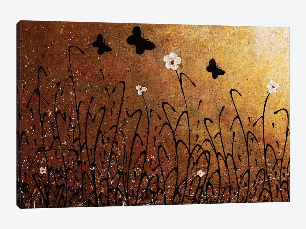 Butterflies Landscape by Carmen Guedez 1-piece Canvas Print