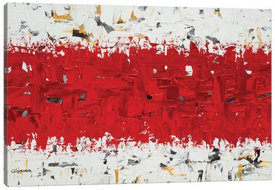 Hashtag Red Canvas Art Print - Carmen Guedez