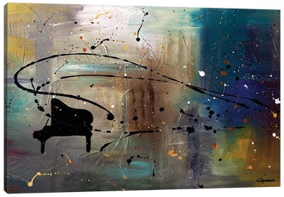 Jazz Night Canvas Art Print - Carmen Guedez
