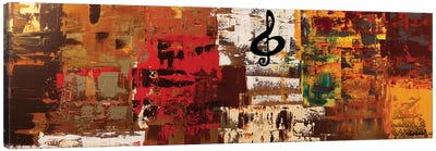 Music World Tour Canvas Art Print - Musical Notes Art