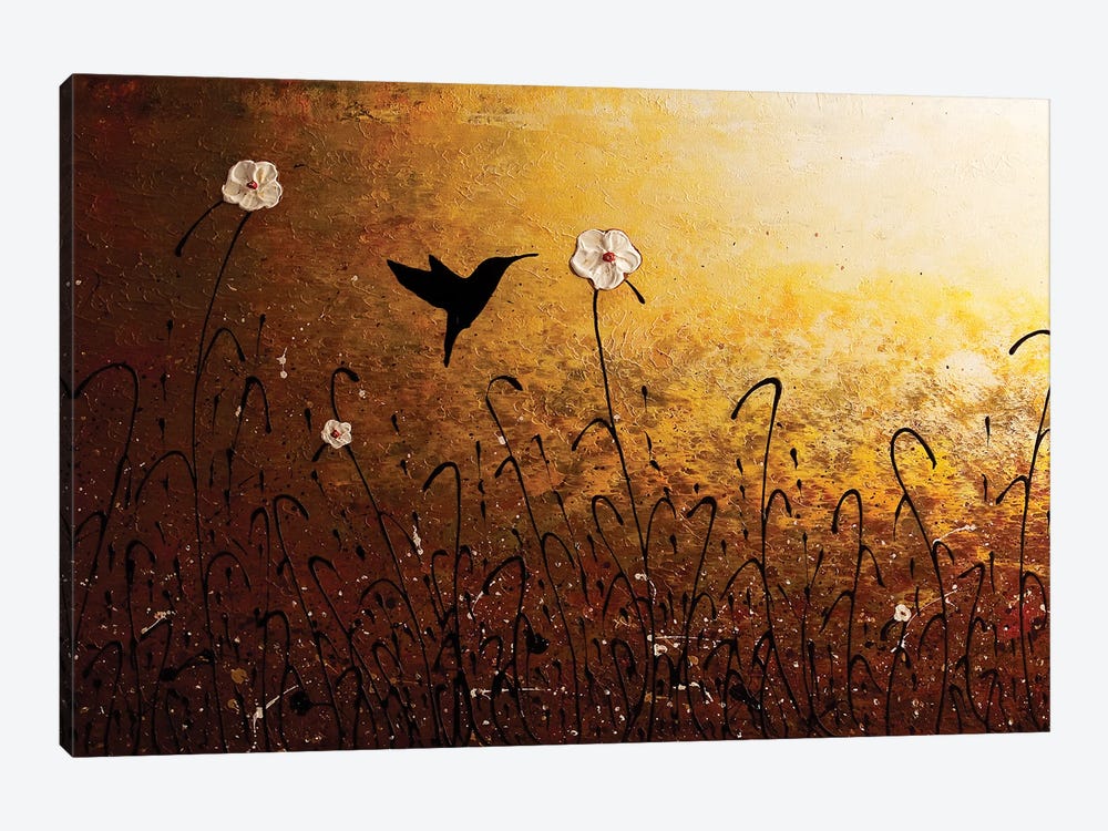 The Flight of a Hummingbird by Carmen Guedez 1-piece Canvas Print