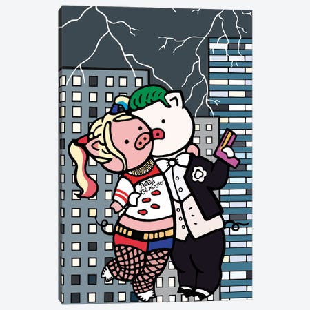 Harley And Joker Canvas Print #CHC19} by CHAN-CHAN Canvas Art