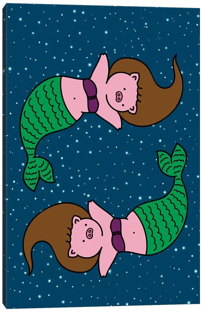 Piscis Canvas Art Print - Mermaid Art
