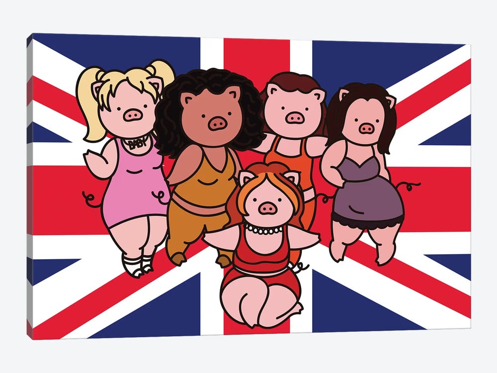 Spice Girls by CHAN-CHAN 1-piece Canvas Art Print