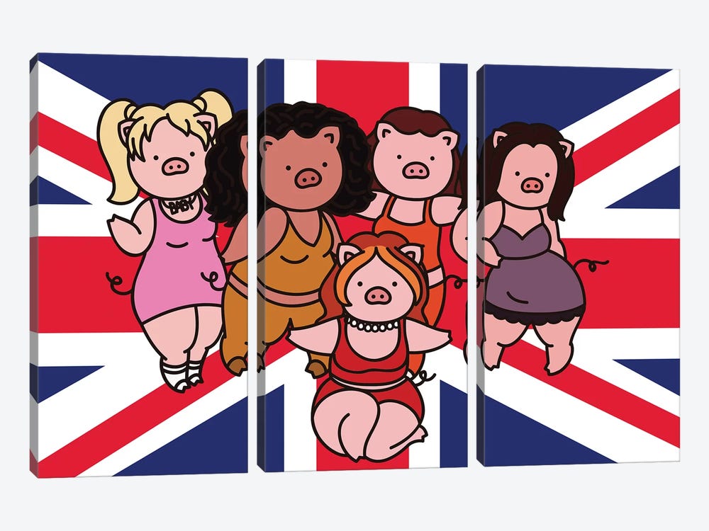 Spice Girls by CHAN-CHAN 3-piece Canvas Print