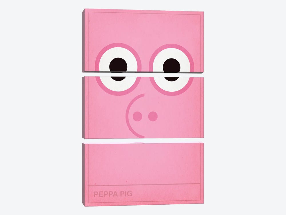 Oink Oink by 5by5collective 3-piece Canvas Art