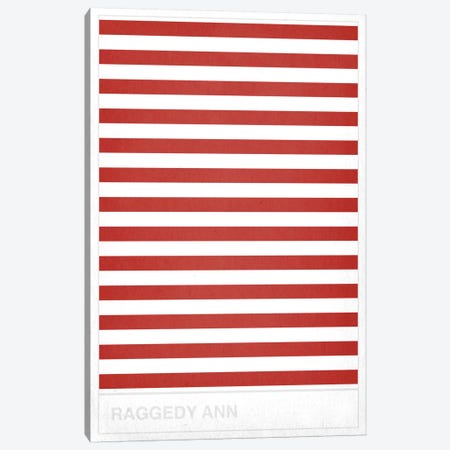 Red Striped Sock Canvas Print #CHD14} by 5by5collective Canvas Art