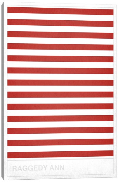 Red Striped Sock Canvas Art Print - Stripe Patterns