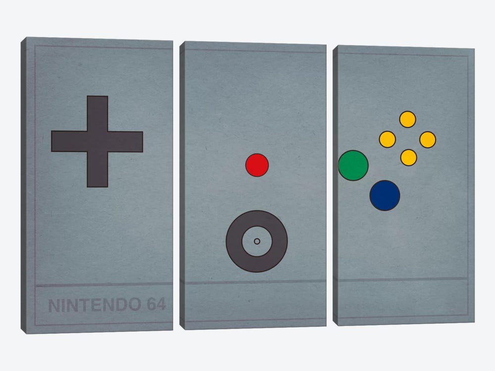 Nintendo 64 by 5by5collective 3-piece Art Print