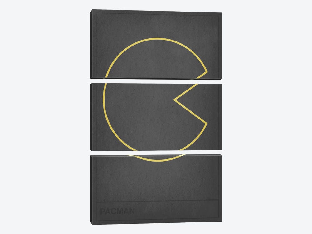 Pacman by 5by5collective 3-piece Canvas Print