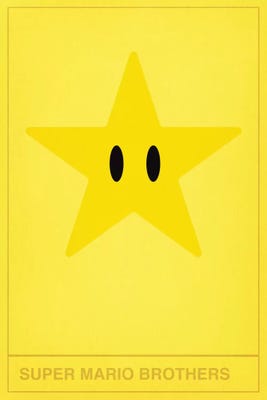 Super Mario Brothers Star Canvas Art Print by 5by5collective | iCanvas