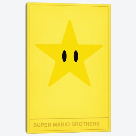 Super Mario Brothers Star Canvas Print #CHD29} by 5by5collective Canvas Wall Art