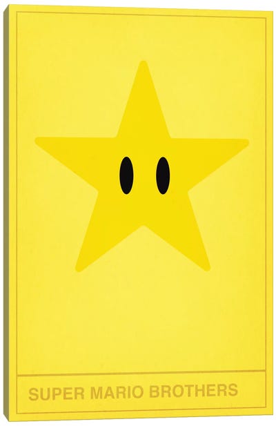 Super Mario Brothers Star Canvas Art Print - Kids' Favorite Characters