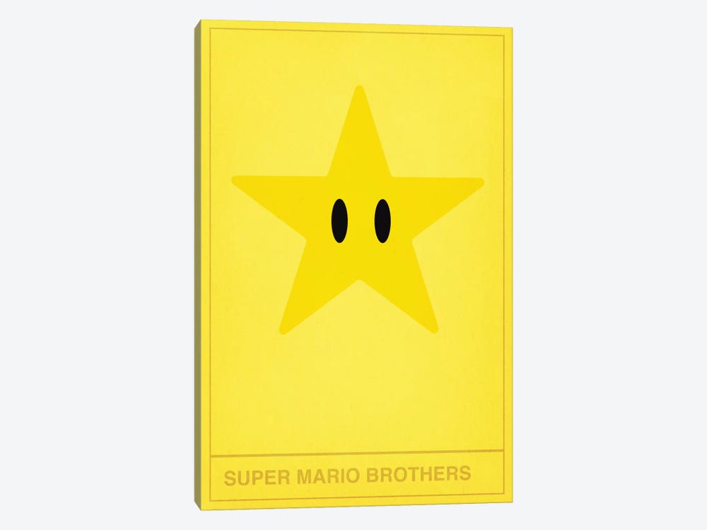 Super Mario Brothers Star by 5by5collective 1-piece Canvas Wall Art