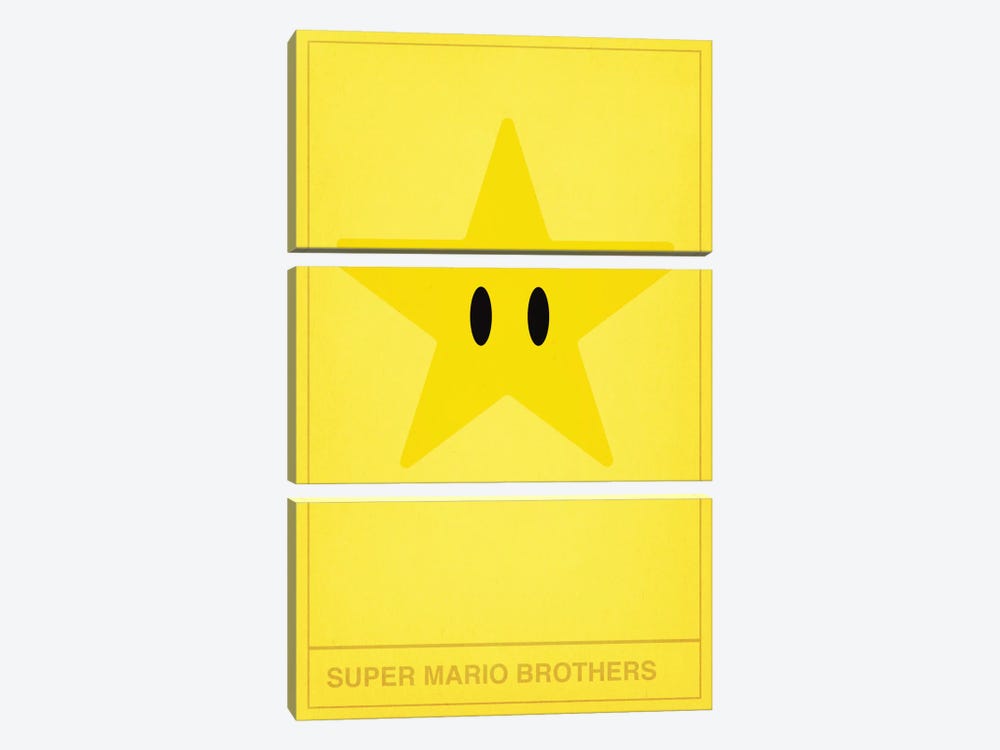 Super Mario Brothers Star by 5by5collective 3-piece Canvas Wall Art