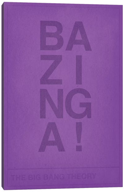The Big Bang Theory Bazinga Canvas Art Print - Sitcoms & Comedy TV Show Art