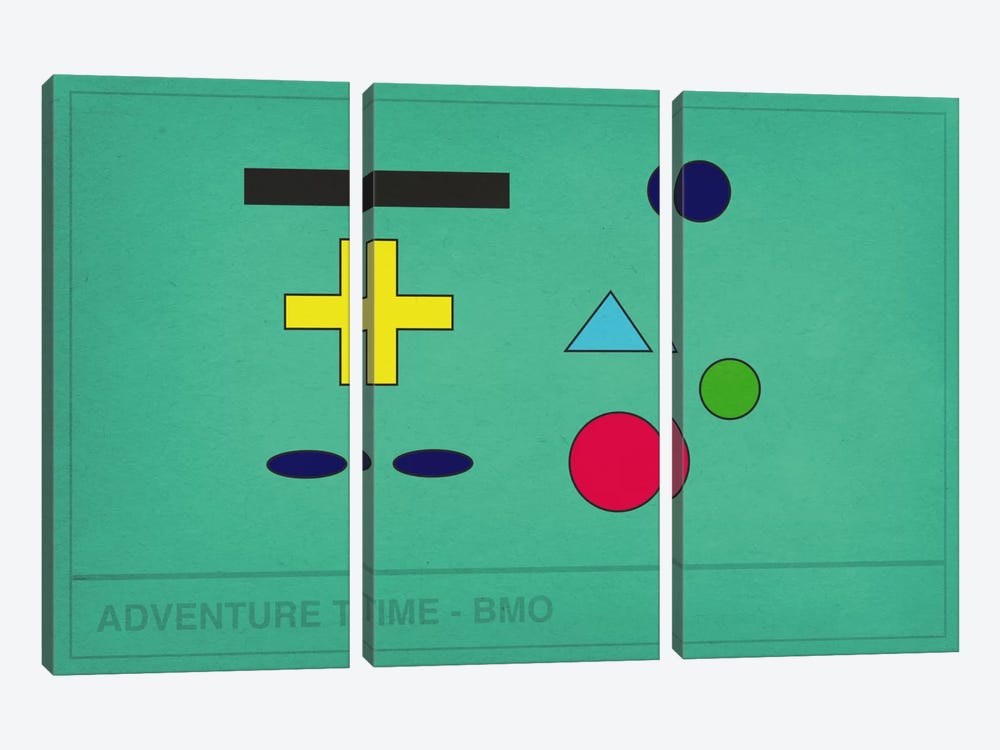 Adventure Time BMO by 5by5collective 3-piece Canvas Art