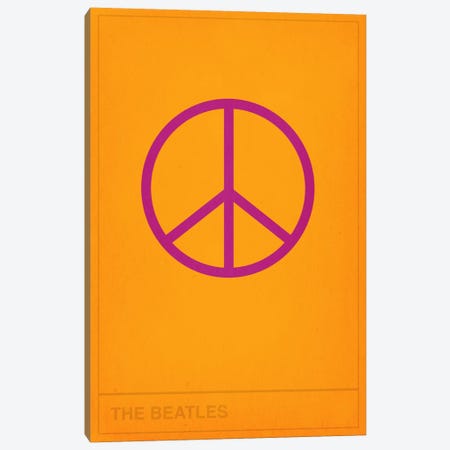 The Beatles Peace Out Canvas Print #CHD39} by 5by5collective Art Print
