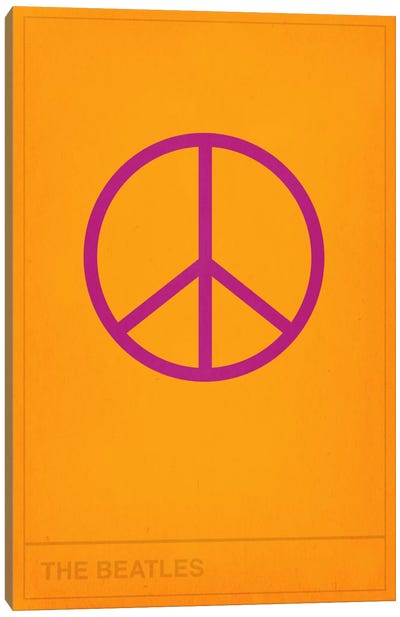 The Beatles Peace Out Canvas Art Print - Peace Sign Art