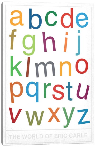 The World of Eric Carle Alphabet Canvas Art Print - Kids Educational Art