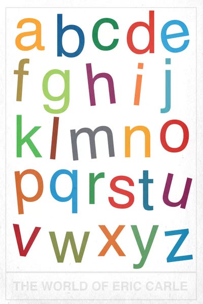 Kids Educational Art: The World of Eric Carle Alphabet by 5by5collective