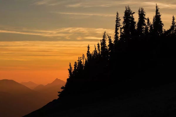 Ken Archer: Olympic Alpine sunset by Ken Archer