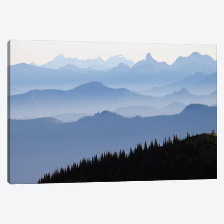 Foggy Mountain Landscape I, Cascade Range, Mount Rainier National Park, Washington, USA Canvas Print #CHE1} by Ken Archer Canvas Art