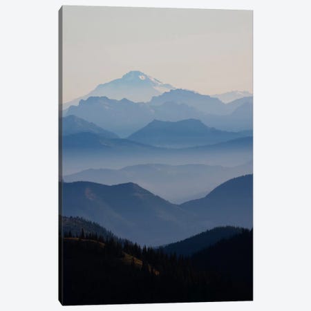 Foggy Mountain Landscape II, Cascade Range, Mount Rainier National Park, Washington, USA Canvas Print #CHE2} by Ken Archer Canvas Wall Art