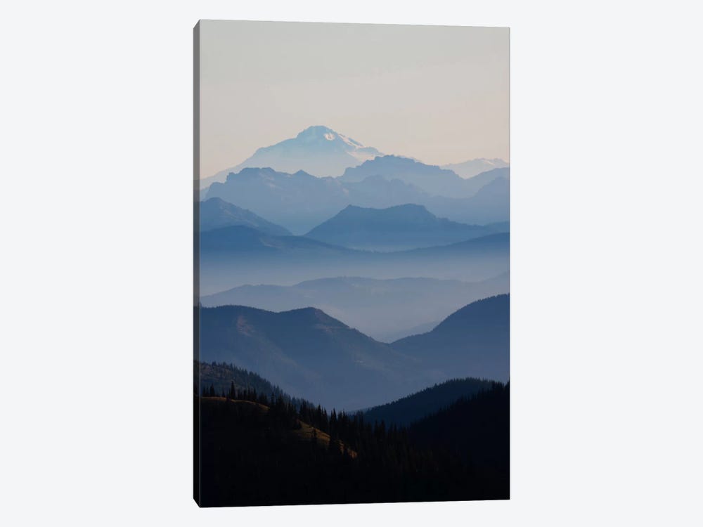 Foggy Mountain Landscape II, Cascade Range, Mount Rainier National Park, Washington, USA by Ken Archer 1-piece Art Print