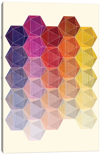 Hedron I Canvas Art Print - Colorful Abstracts