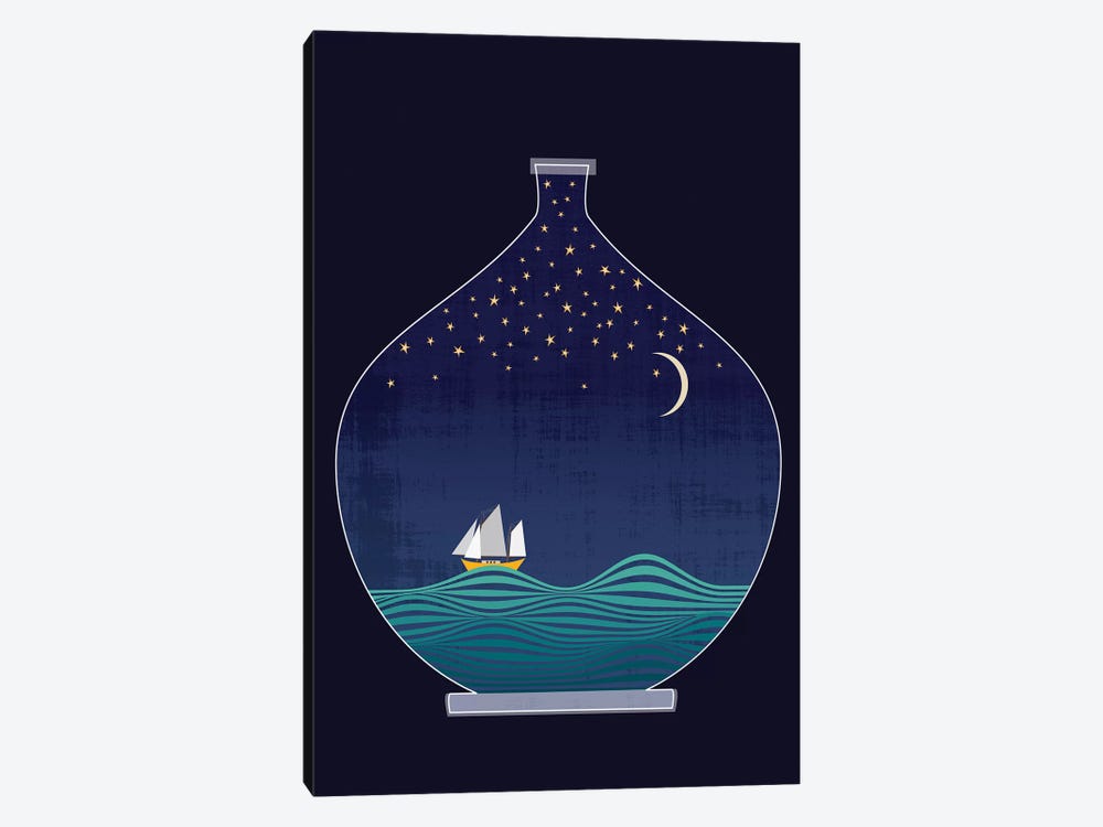 Ship In A Bottle by Chhaya Shrader 1-piece Canvas Art Print