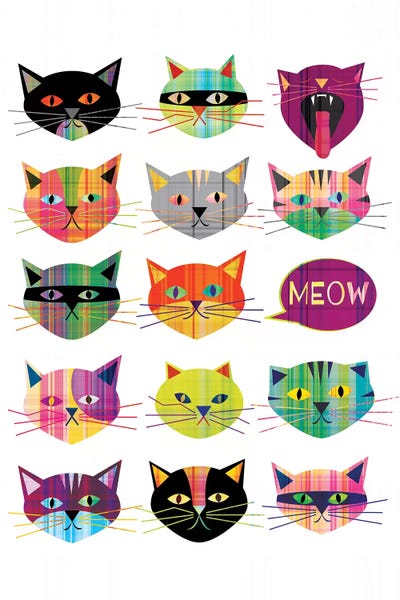 Cats by Chhaya Shrader art print