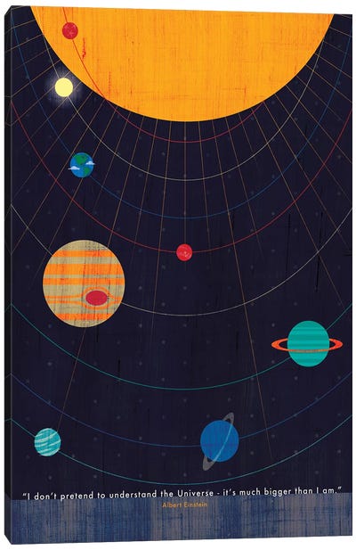 Einstein Universe Quote Canvas Art Print - Chhaya Shrader