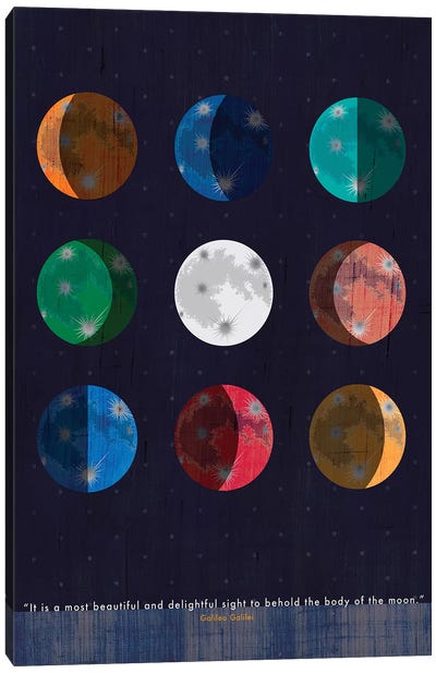 Galileo Moon Quote Canvas Art Print - Chhaya Shrader