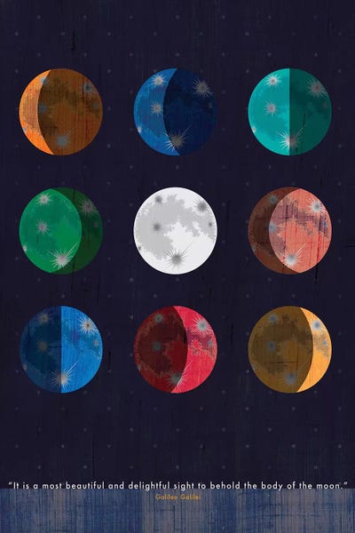 Kids Educational Art: Galileo Moon Quote by Chhaya Shrader