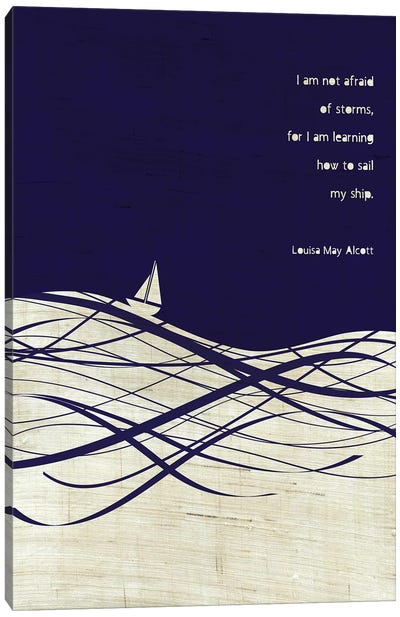 Louisa May Alcott Storms Quote Canvas Art Print - Chhaya Shrader