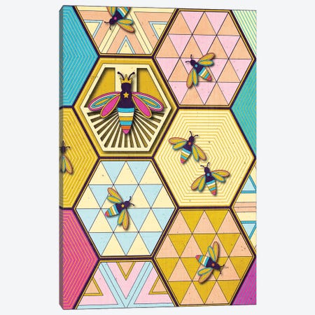 Queen Bee Canvas Print #CHH54} by Chhaya Shrader Canvas Art