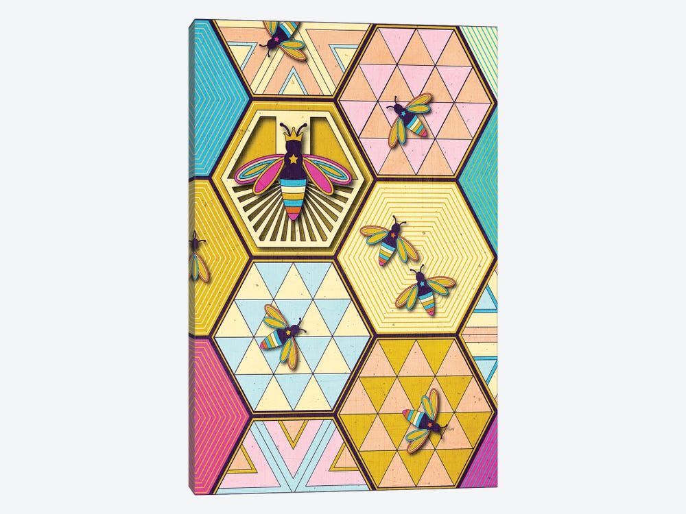 Queen Bee by Chhaya Shrader 1-piece Canvas Wall Art