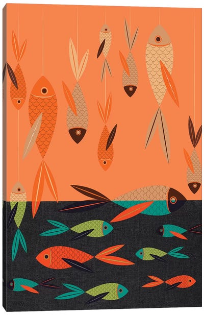 Fish Canvas Art Print - Camouflage