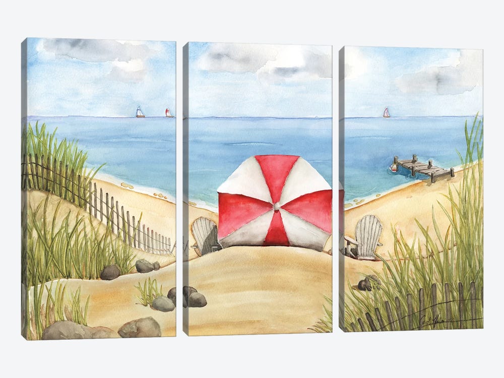 Beach Bliss by Carol Halm 3-piece Canvas Art