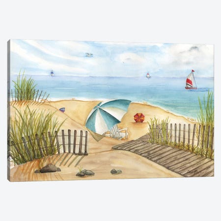 Beach Interlude Canvas Print #CHM2} by Carol Halm Canvas Wall Art