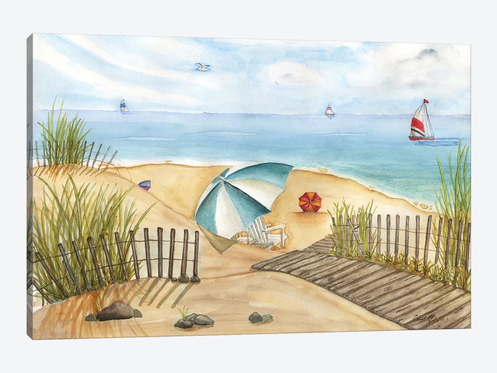 Beach Interlude by Carol Halm 1-piece Canvas Art Print