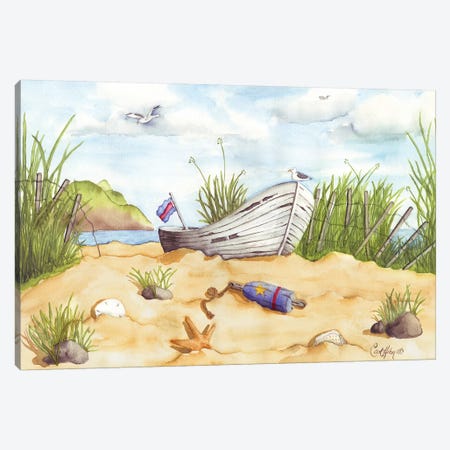 Beach Treasures Canvas Print #CHM3} by Carol Halm Canvas Art
