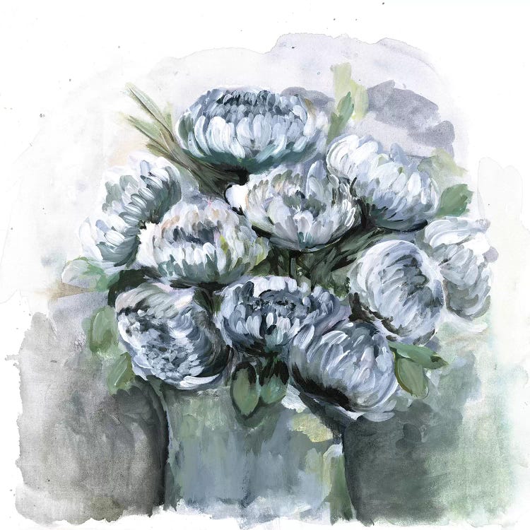 Potted Chrysanthemums by Marcy Chapman wall art