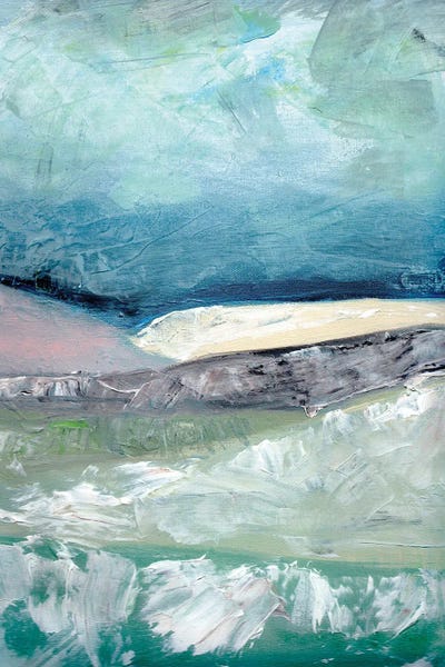 Blush Pink Mountainscape II by Marcy Chapman art print